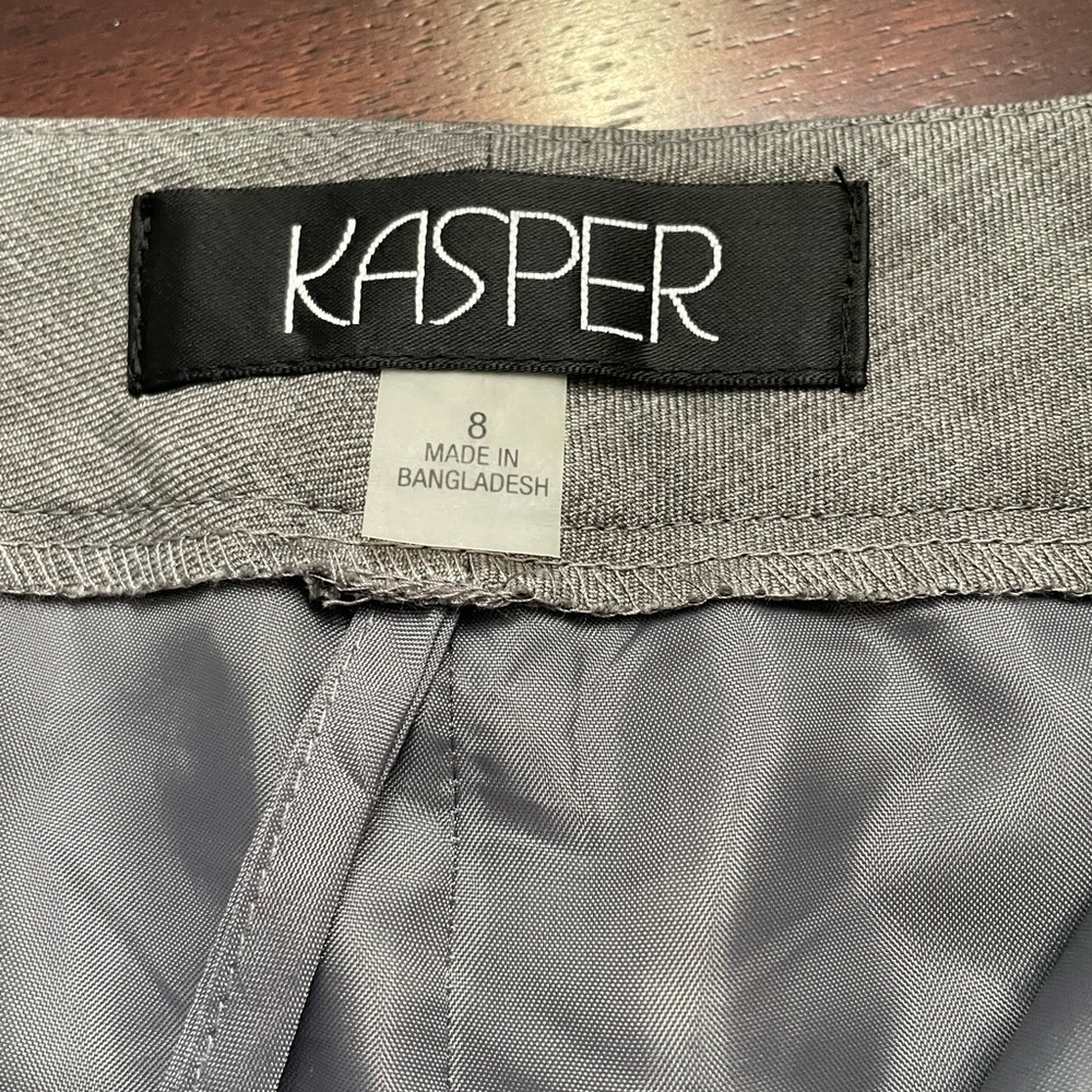 Kasper women’s gray straight leg size 8 dress pants, trousers - Picture 3 of 7